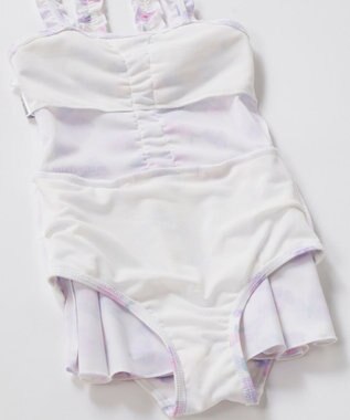 OP／FILA 【marie claire ENFANTS】花柄Aラインワンピース水着 ピンク