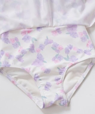 OP／FILA 【marie claire ENFANTS】花柄Aラインワンピース水着 ピンク