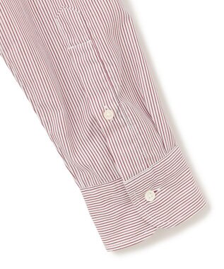 J.PRESS MEN ポプリンマルチストライプ ボタンダウンシャツ ワイン系1