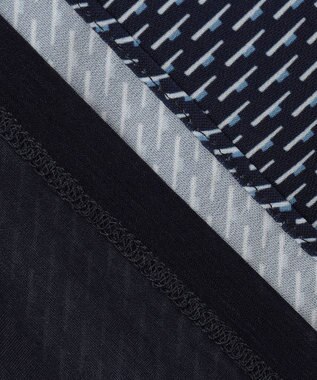 J.PRESS LADIES 幾何プリント モックネック カットソー ネイビー系5