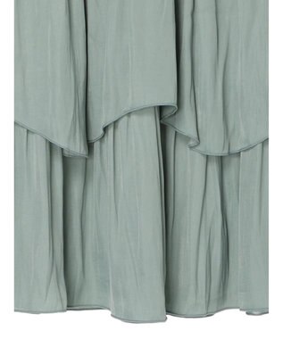 earth music&ecology ランダムティアードスカート Green