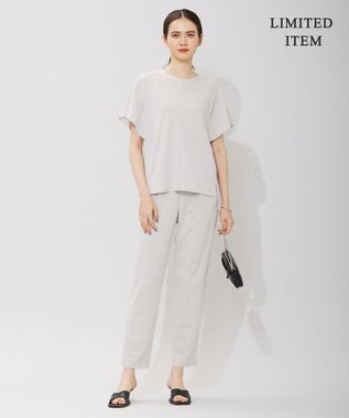 ICB 【WEB限定・洗える】ストレッチアムンゼン フレアスリーブプルオーバー トープ系