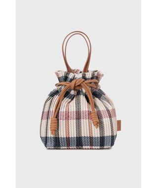 DAKS 【軽量】ポリエステル ハウスチェック 2WAY巾着バッグ