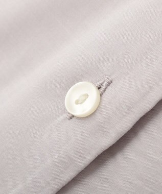 Green Parks 接触冷感シルキータッチローンオープンカラーシャツ Gray Beige