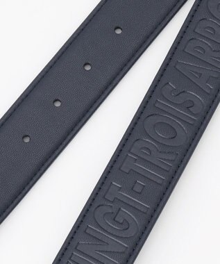 23区GOLF 弱ストレッチが新しい【MEN】ロゴエンボス ベルト ネイビー系