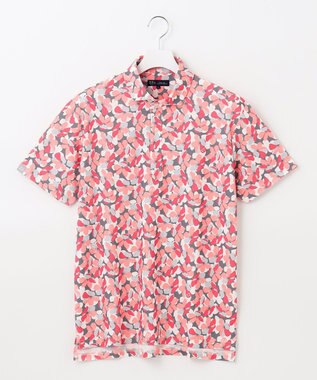 23区GOLF 【MEN】ＳＡＫＵＲＡモチーフプリント 半袖シャツ ピンク系5