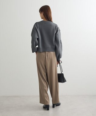 Green Parks ・ＥＬＥＮＣＡＲＥ　ＤＵＥ　コード刺繍花柄ニット Charcoal Gray