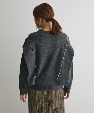 CRAFT STANDARD BOUTIQUE ハンドステッチデザインニットプルオーバー Charcoal Gray