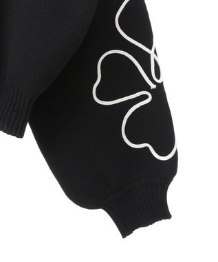 Green Parks ・ＥＬＥＮＣＡＲＥ　ＤＵＥ　コード刺繍花柄ニット Black