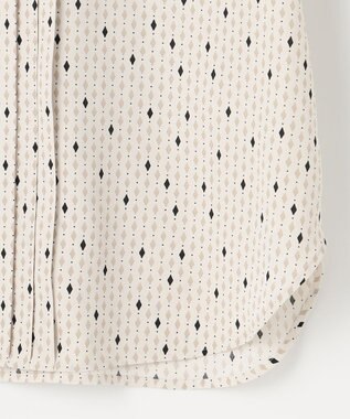 23区 【洗える】バックサテンアムンゼン レユールダイヤプリント ブラウス ベージュ系