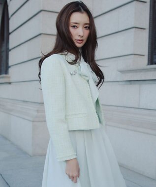 TOCCA 【宮本茉由さん着用】GLOW SILHOUETTE ジャケット ライトグリーン系