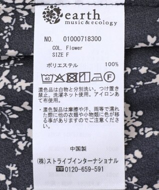 earth music&ecology マットサテンスカーチョ Flower