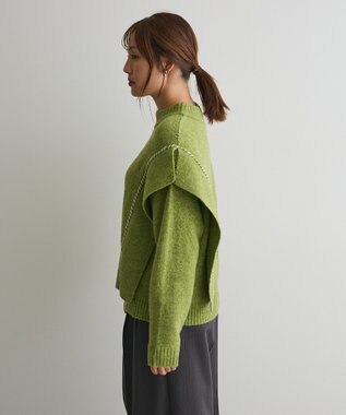CRAFT STANDARD BOUTIQUE ハンドステッチデザインニットプルオーバー Green