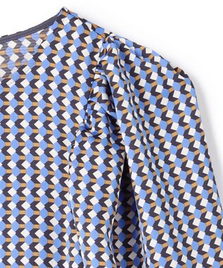 BEIGE， MABILLON / マトンスリーブドレス Sax x Brown