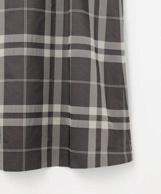 J.PRESS LADIES L ブロックチェックジャガード ワンピース ブラック×ベージュ系