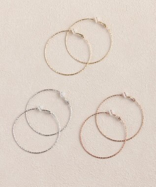 Phoebe ≪雑誌掲載商品≫ツイストラインフープイヤリング　ゴールド ゴールド