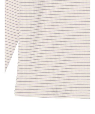 earth music&ecology マイクロボーダーリブプルオーバー Cream