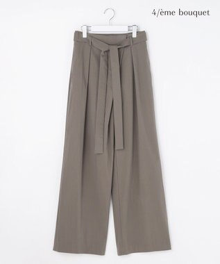 自由区 【カトリエムブーケ】Envelopper ワイドストレートラップパンツ グレー