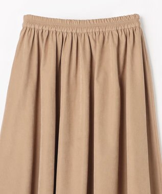 ANY L 【2SET】バイカラーニット×スエードスカートセット ブラック×キャメル