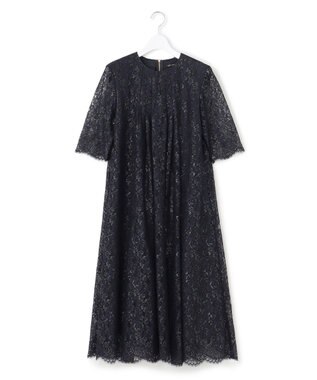 23区 【APPLAUDIR】ブライトフラワーレース ドレス ネイビー系