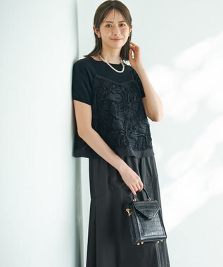 23区 【VERY掲載】エンボス ミニ ショルダーバッグ ブラック系