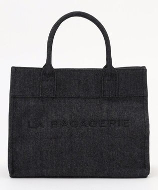 LA BAGAGERIE チャーム付きデニムバッグ Sサイズ ブラック