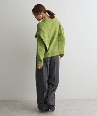 CRAFT STANDARD BOUTIQUE ハンドステッチデザインニットプルオーバー Green