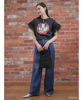 Green Parks ミッキーマウスクラブハウス／袖フリルショート丈ＴＥＥ Black