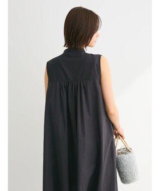 Green Parks インド綿 ノースリーブワンピース Black