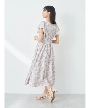 earth music&ecology フラワーフレアワンピース Ivory