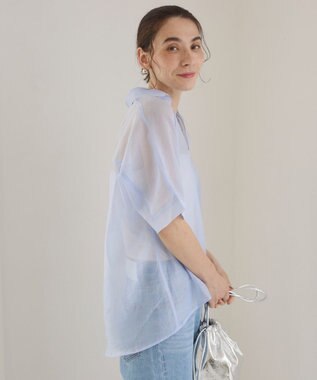 WEGO 【ANGIE VINTAGE】スキッパーシアーシャツ サックス