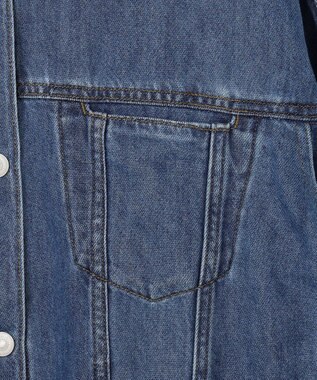 J.PRESS YORK STREET 【WOMEN】ソフトワイドデニム シャツジャケット ダルブルー系