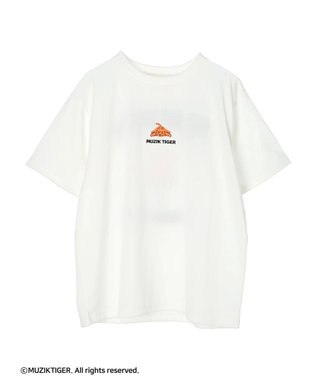 Green Parks ムジークタイガー／バックプリントＴシャツ Off White