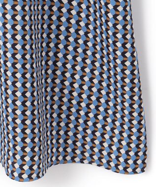 BEIGE， MABILLON / マトンスリーブドレス Sax x Brown