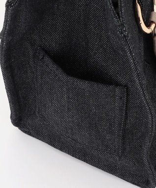 LA BAGAGERIE チャーム付きデニムバッグ Sサイズ ブラック