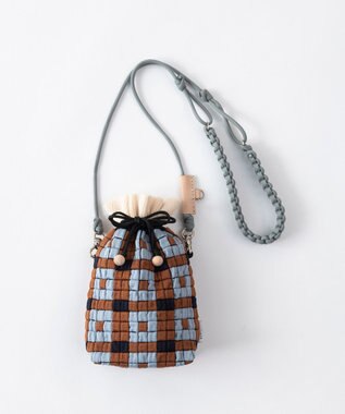 TRICOTE ピクセルタイルポーチバッグ 80IVORY