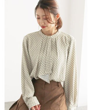 Te chichi パターンアソートボウタイブラウス オフホワイト