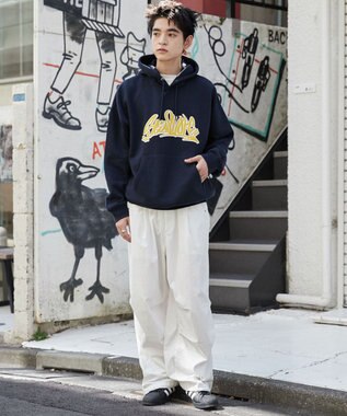 WEGO ワッペンロゴパーカー ネイビー