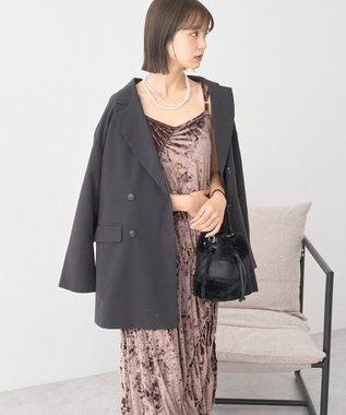 earth music&ecology クラッシュベロアシャーリングワンピース Brown