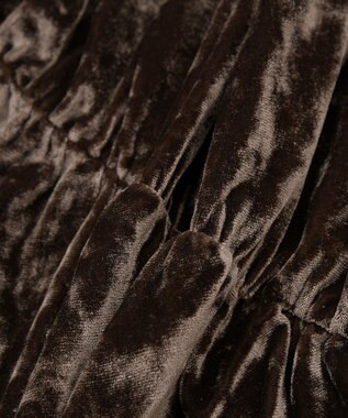 earth music&ecology クラッシュベロアシャーリングワンピース Brown