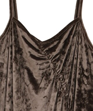 earth music&ecology クラッシュベロアシャーリングワンピース Brown