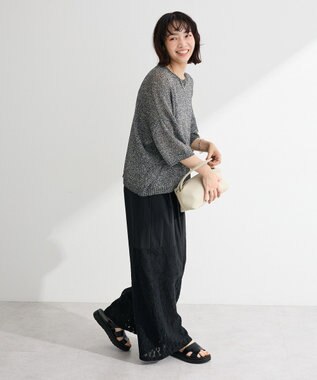 Green Parks ざっくりニットプルオーバー Gray