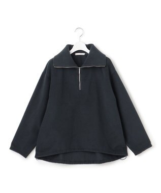 ICB L 【洗える】 トスカーナフリース ハーフジッププルオーバー ネイビー