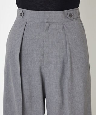 NAVE 【ReNAVE】ウォッシャブルツイル ワイドタックパンツ チャコール系