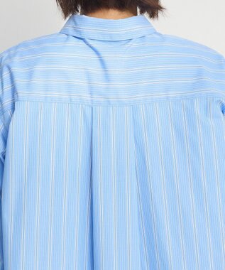 CRAFT STANDARD BOUTIQUE シワ軽減/イージーケアビッグシャツ Stripe Sax