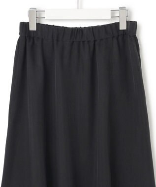 23区 【接触冷感/洗える】フィブリルツイル ギャザー スカート ブラック系