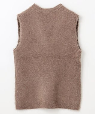ANY L 【洗濯機可】フェザーニットベスト モカ