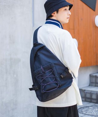 WEGO コードデザインワンショルダーバッグ ブラック