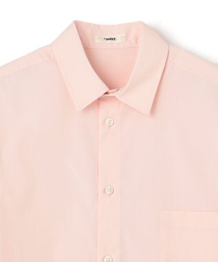 NAVE 【ReNAVE・セットアップ可/洗える/接触冷感/UVケア】コットンポリブロード クロップドシャツ ピンク系