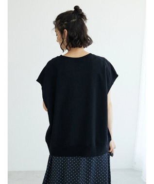 CRAFT STANDARD BOUTIQUE ミニ裏毛　パウダー加工　２ｗａｙクラックＰＴベスト Black